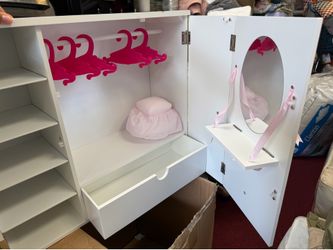Wooden wardrobe closet for Dolls