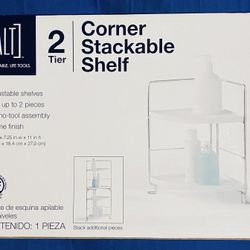 Corner 2-Tier Stackable Shelf