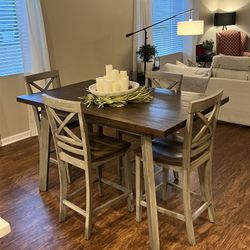 High Top Table With Four Chairs