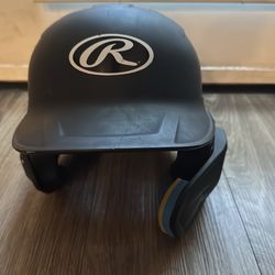 The Rawlings Mach matte baseball batting helmet
