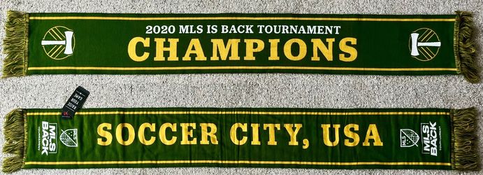 Portland Timbers 2020 MLS Is Back Tournament Champions Soccer City Soccer Scarf