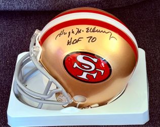 Hugh McElhenny signed 49ners mini football helmet