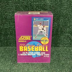 Score Series 2 1991 Major League Baseball Cards Packs Mantle Auto? New Sealed.