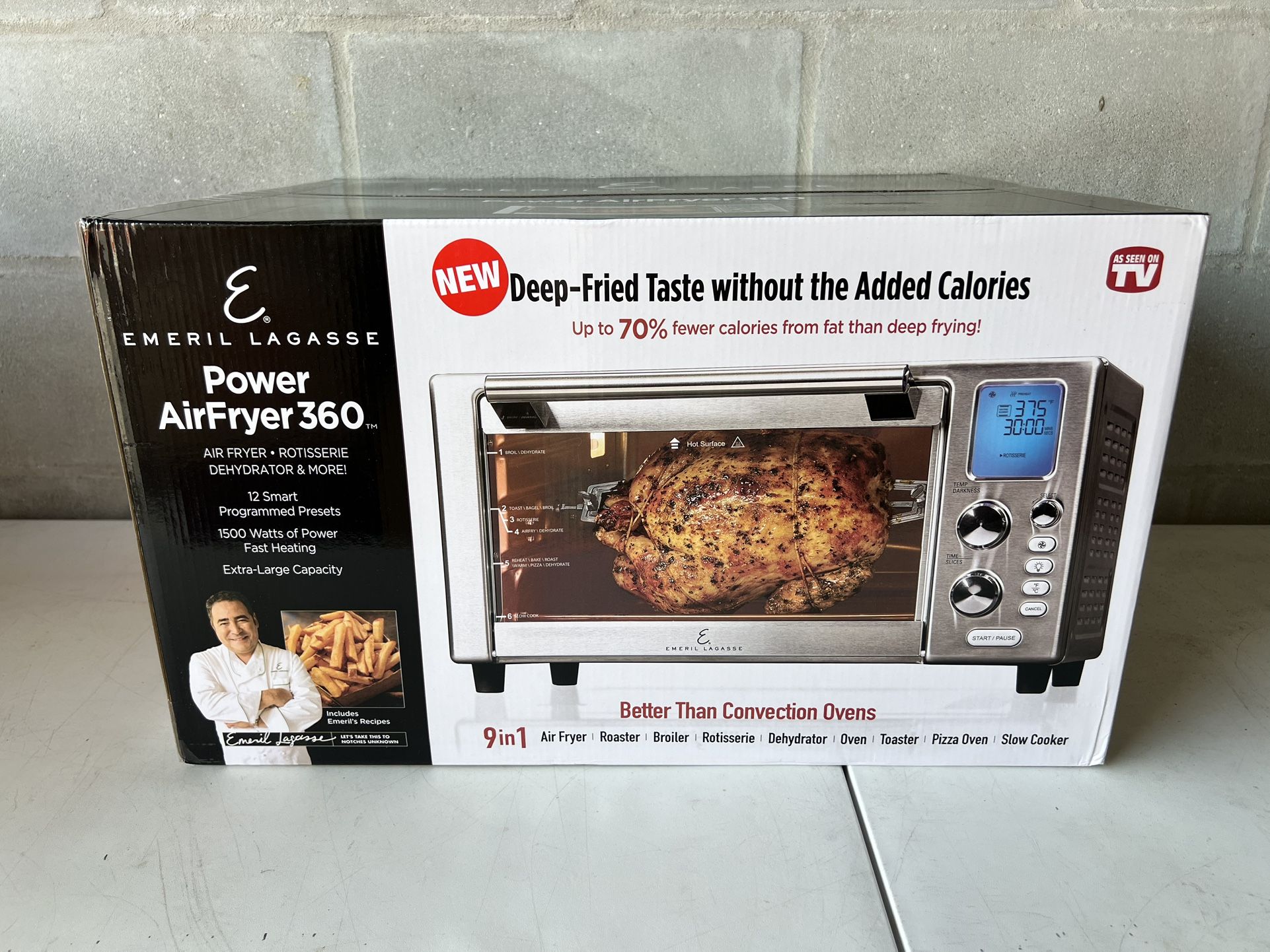 Emeril Lagasse Power AirFryer 360 – in Stainless Steel Oven