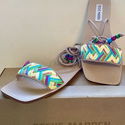 Steve Madden colorful sandal with string ties
