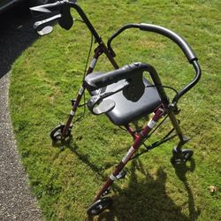 Lightweight Walker with Seat and Handbrakes - $35