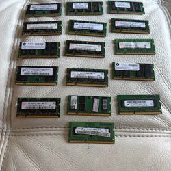DDR3 And DDR2 Mix Of Laptop RAM  16 Sticks 