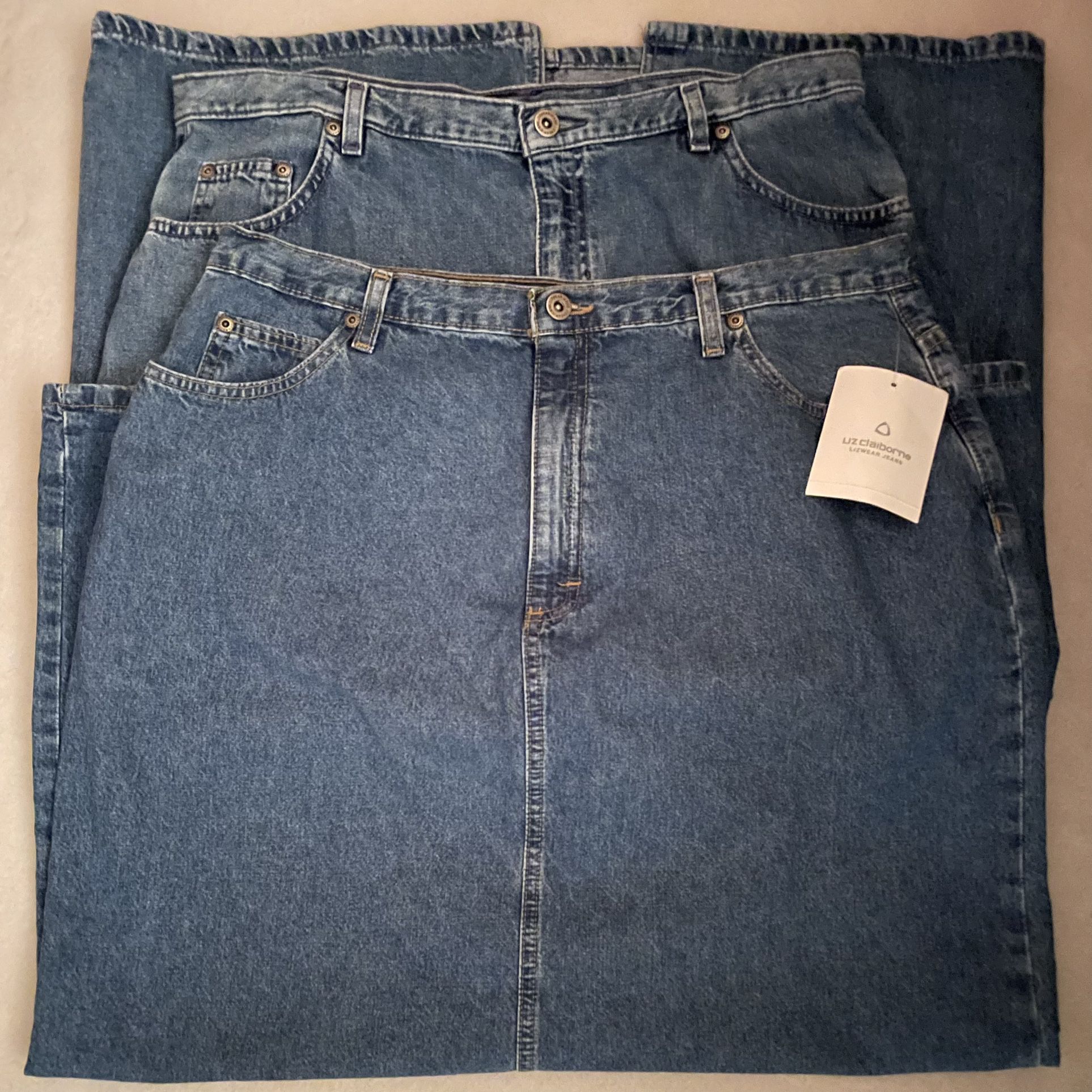 Set of Liz Claiborne Maxi Jean Skirts, Size 16