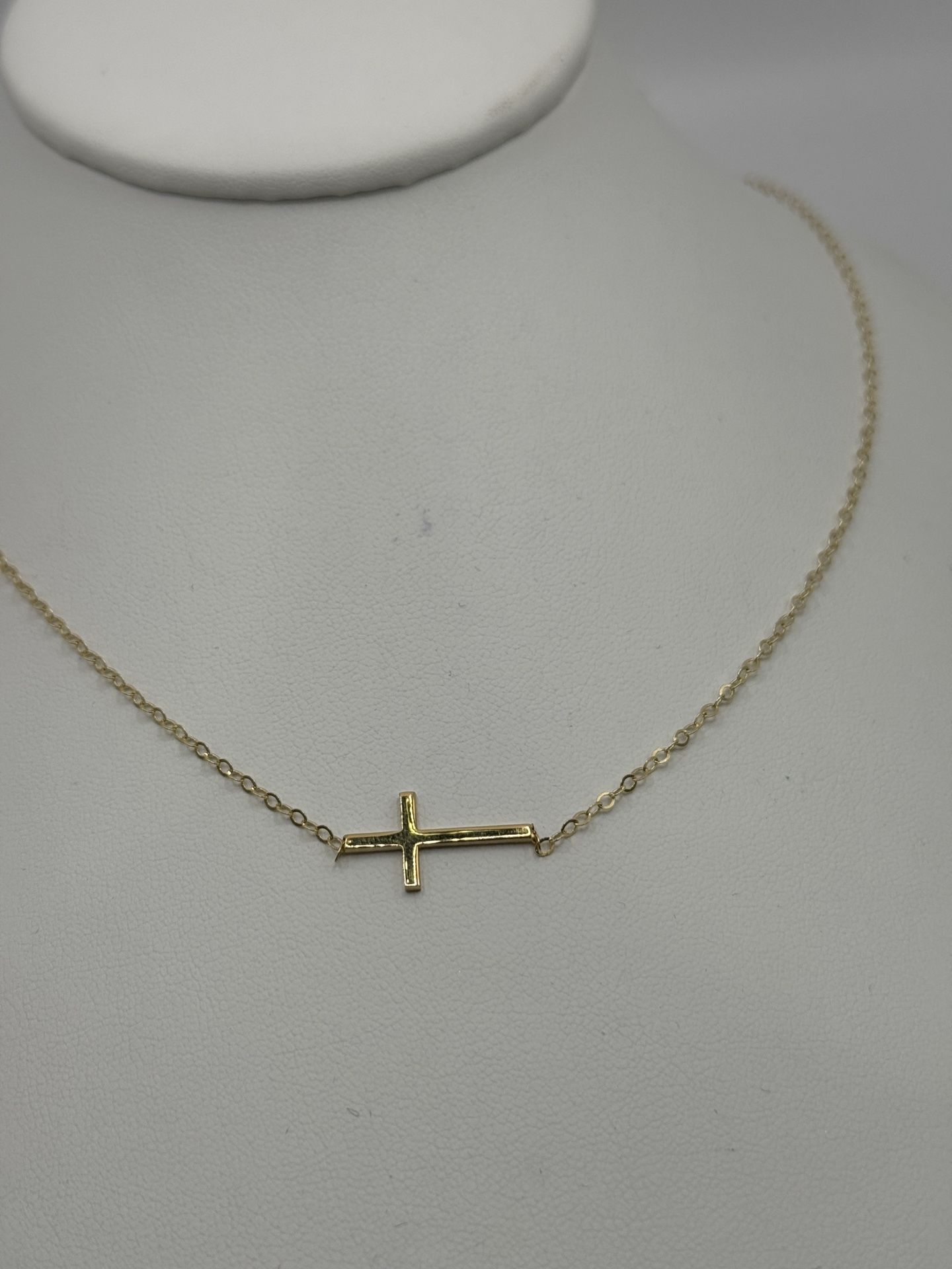 14k Gold Cross Necklace For Women