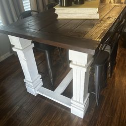 High Top Table with Bar Stools