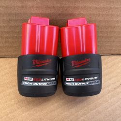 M12 2.5 Milwaukee Batteries  (2-Pack)