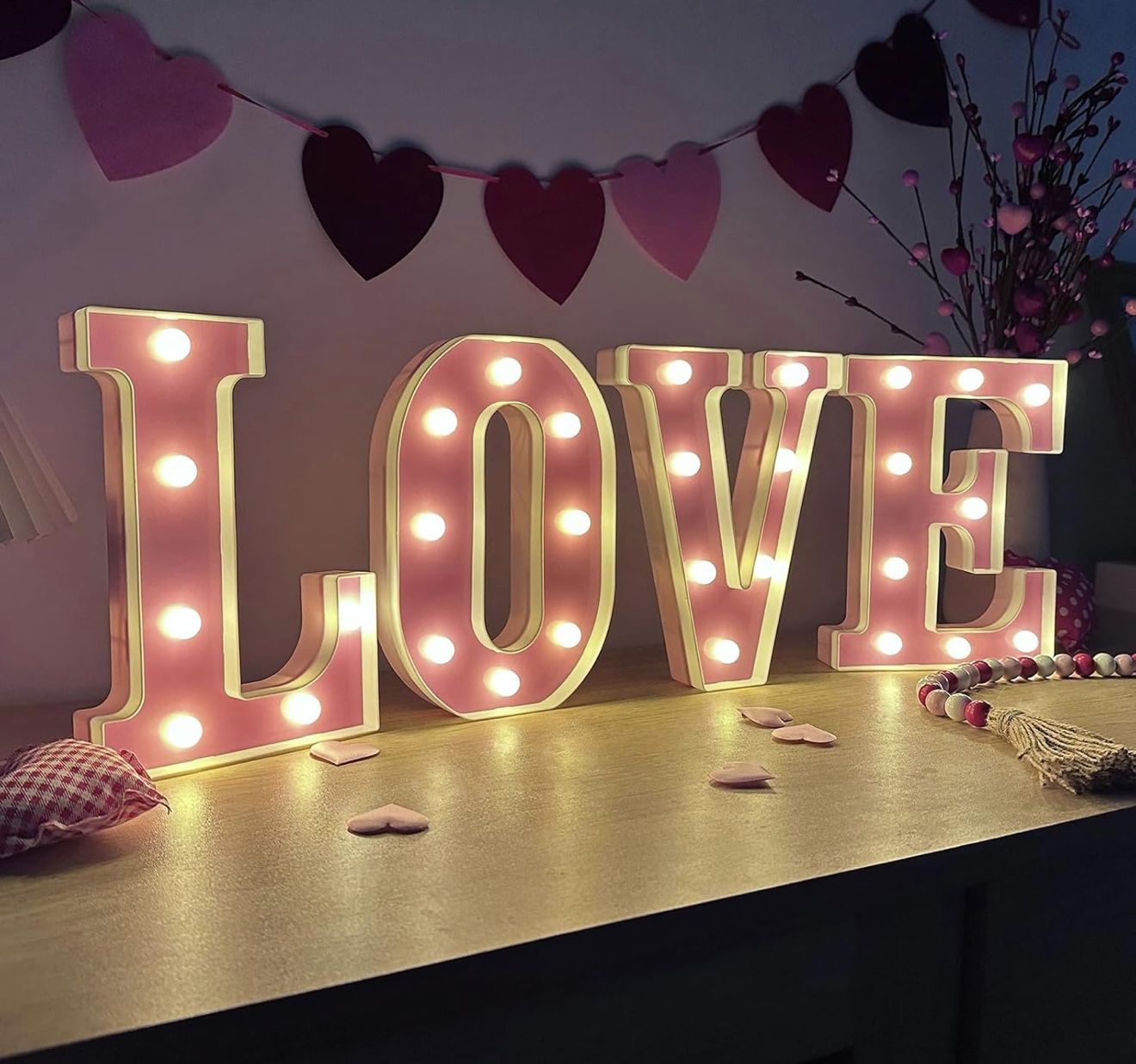 4 LED Marquee Light Up Letters “LOVE”