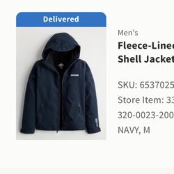 Hollister Men’s Fleece Jacket NEW 