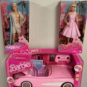 Barbie Movie Car With Both Barbie And Ken Doll Bundle New!!!! $250