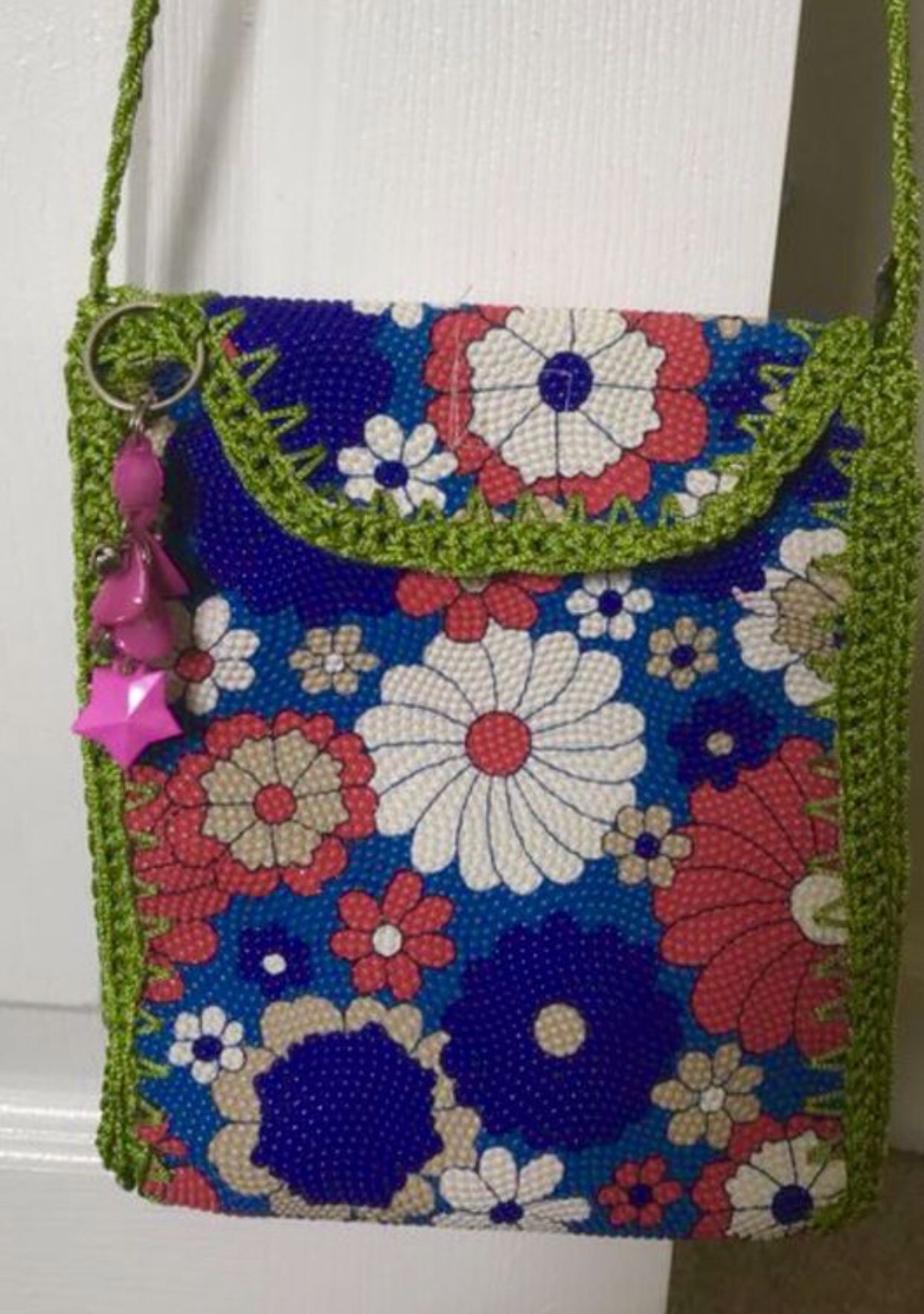 Floral messenger bag