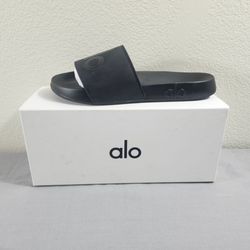 Alo Yoga The It Slide 2 Black Slides Womens Size 8 & 9 New In Box