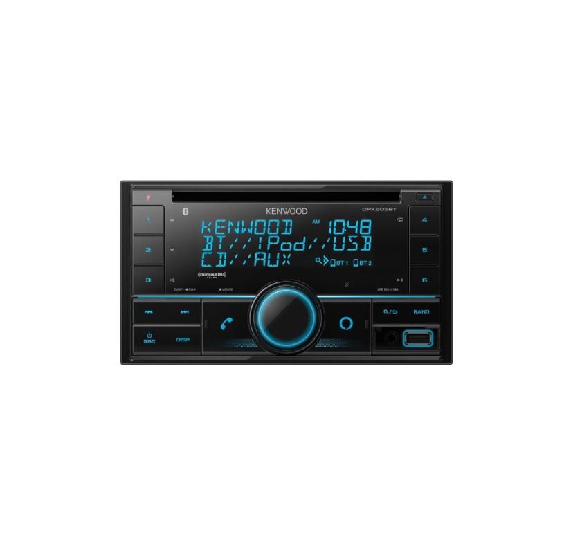 KENWOOD DPX505BT Double DIN in-Dash CD Car Stereo. AM/FM with Bluetooth, Amazon Alexa Voice Control, High-Contrast 3-line Display with Variable-Color