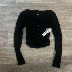 Button Up Black Top