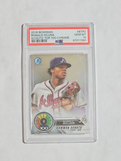 2018 Bowman Chrome Ronald Acuna PSA 10 #BTP2