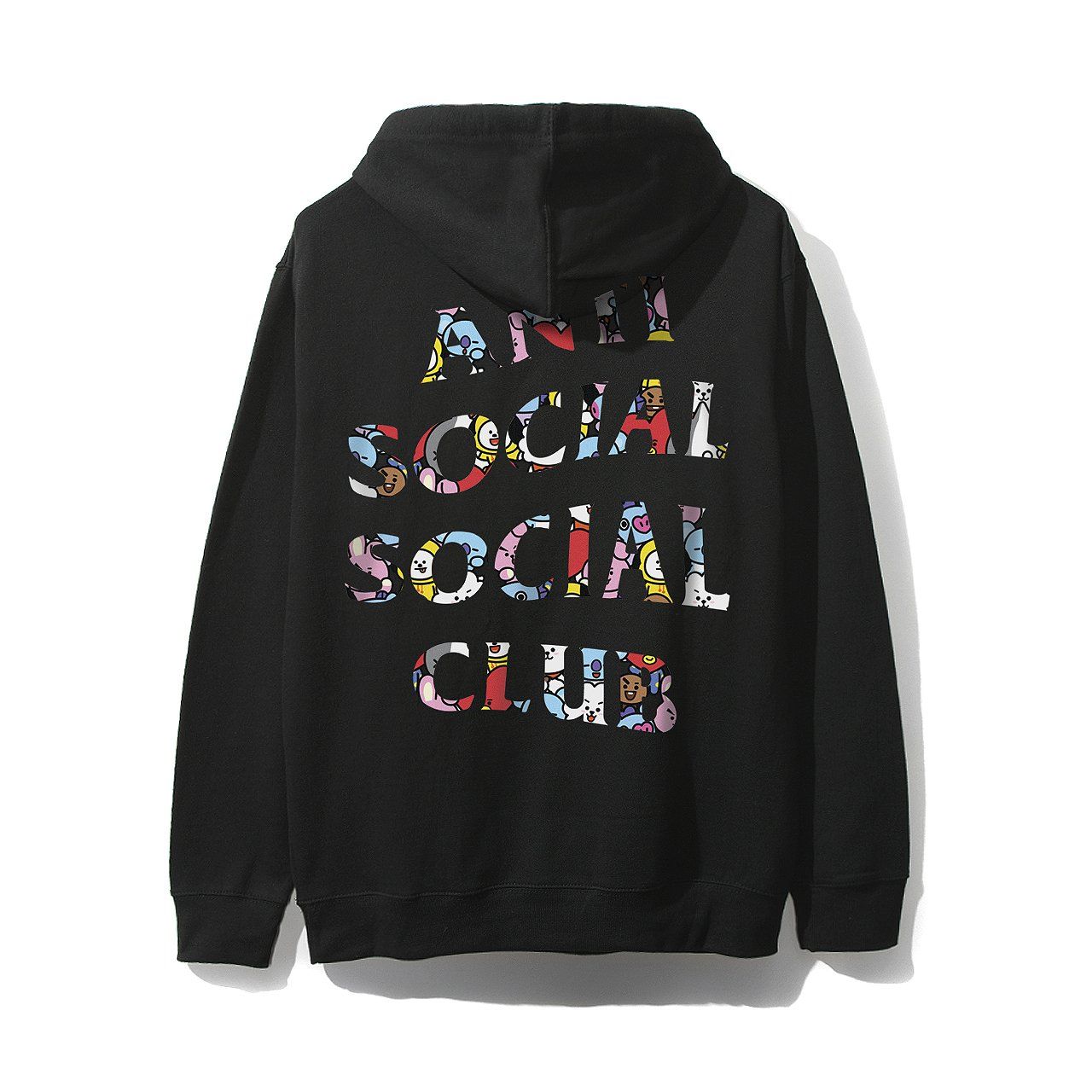 ANTI SOCIAL SOCIAL CLUB BT21 BTS ASSCxBT21 collab limited edition blended Hoodie SMALL