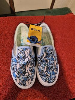 New 3 Pairs Disney's Lilo And Stitch Girl's Slip-on Shoes 