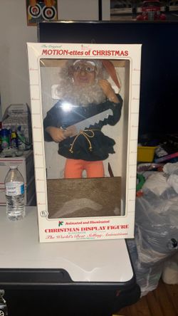 ANIMATED SANTAS WORKSHOP ELF & SAW TELCO MOTION-ETTE VINTAGE *WORKS* ORIGINALBOX