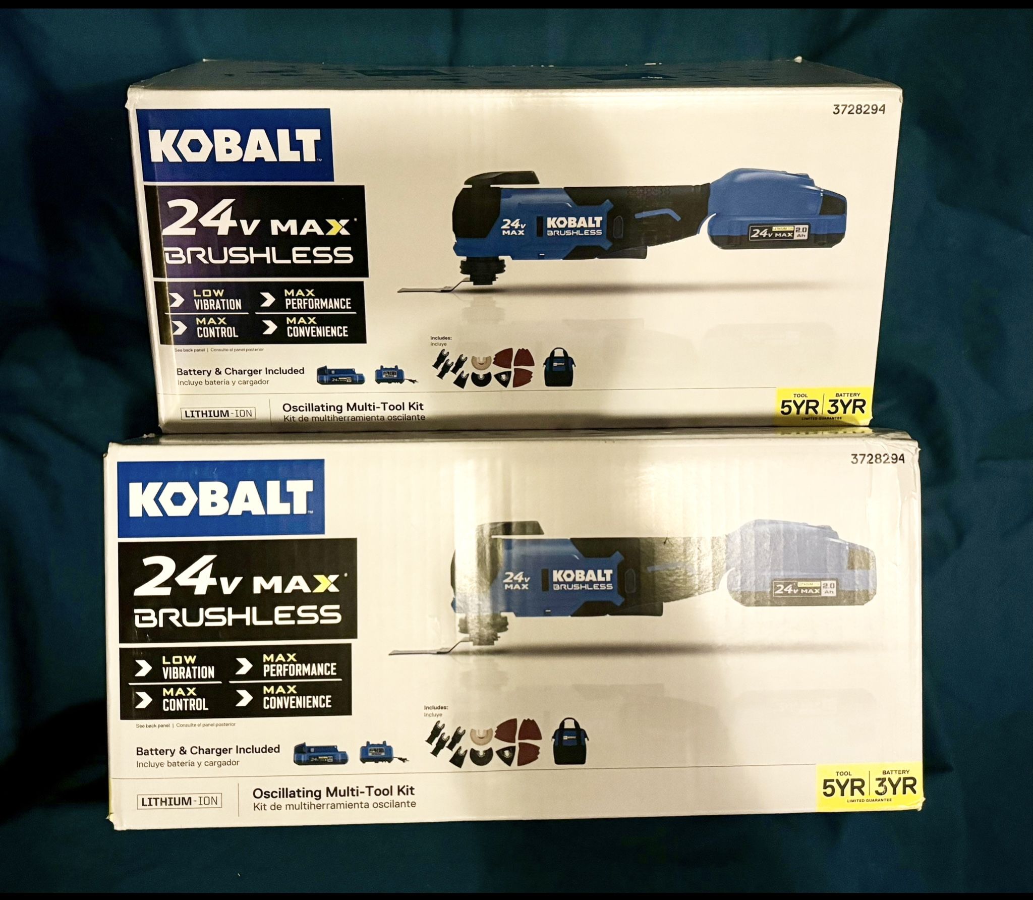 NEW Kobalt 24-volt Cordless Brushless Variable 17- Piece Oscillating Multi-Tool Kit w/ Case Battery & Charger