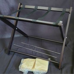 Luggage Shoe Rack With Attachable Cloth Hamper Basket