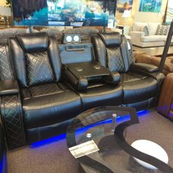 Brand New Black Reclining Sofa 