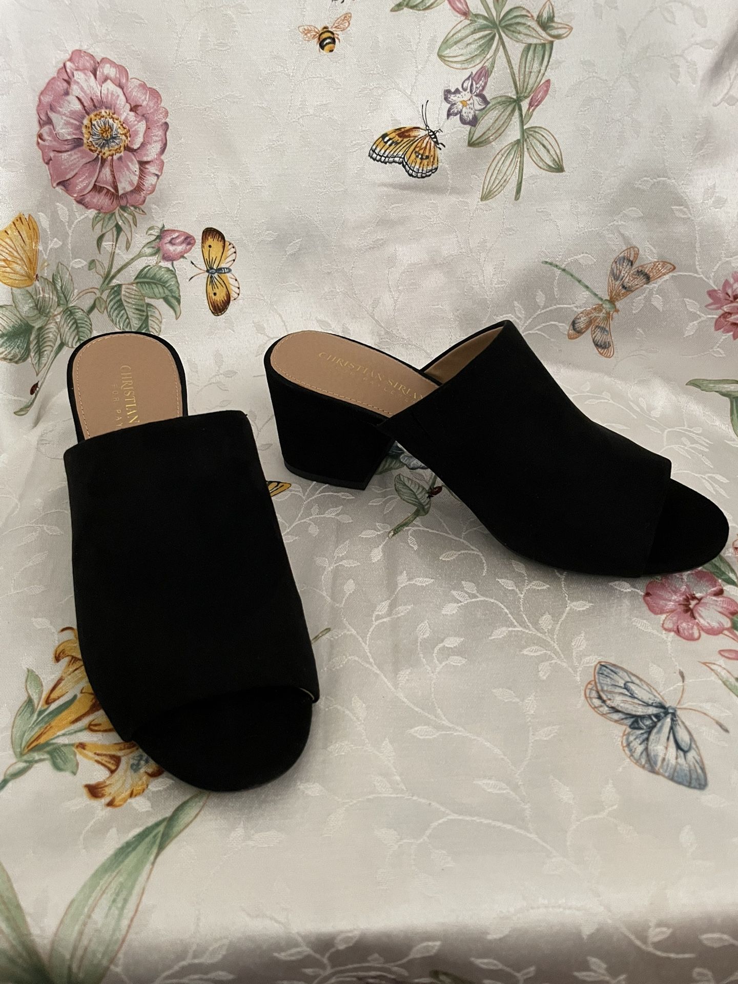 Like New * Christian Siriano Elegant Blacks Mules Sz 7
