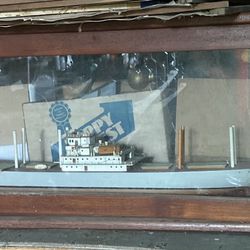 Hand Made Model Ship in Case ($100 OBO)