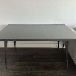 Metal Dining Table - Dark Grey