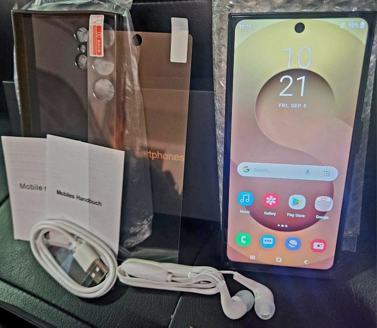 2025 Brand New Unlocked, Ultra-Slim Android Smartphone - 8GB RAM, 256GB Storage, 6.8" HD Display, Front/Rear Cameras, Dual SIM, Stylus, C25 Ultra