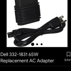 Laptop charger-  Dell 65 W Slim
