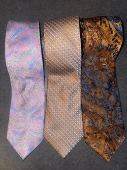 🔥 3 Designer Silk Ties – Made in Italy – Excellent Condition 🔥