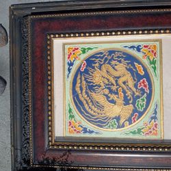Etsy
Mid Century Tibetan Dragon Painting Hand Carved Wood Panel 