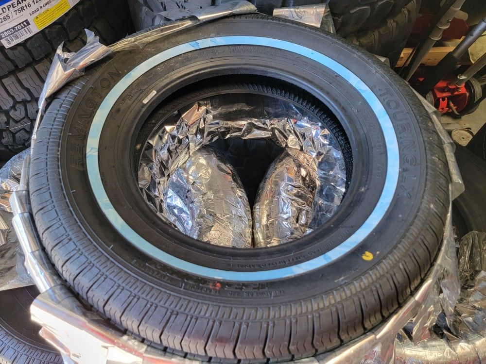 155 80 13 REMINGTON LOWRIDER WHITE WALL TIRES