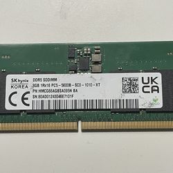 DDR5 laptop memory 8GB
