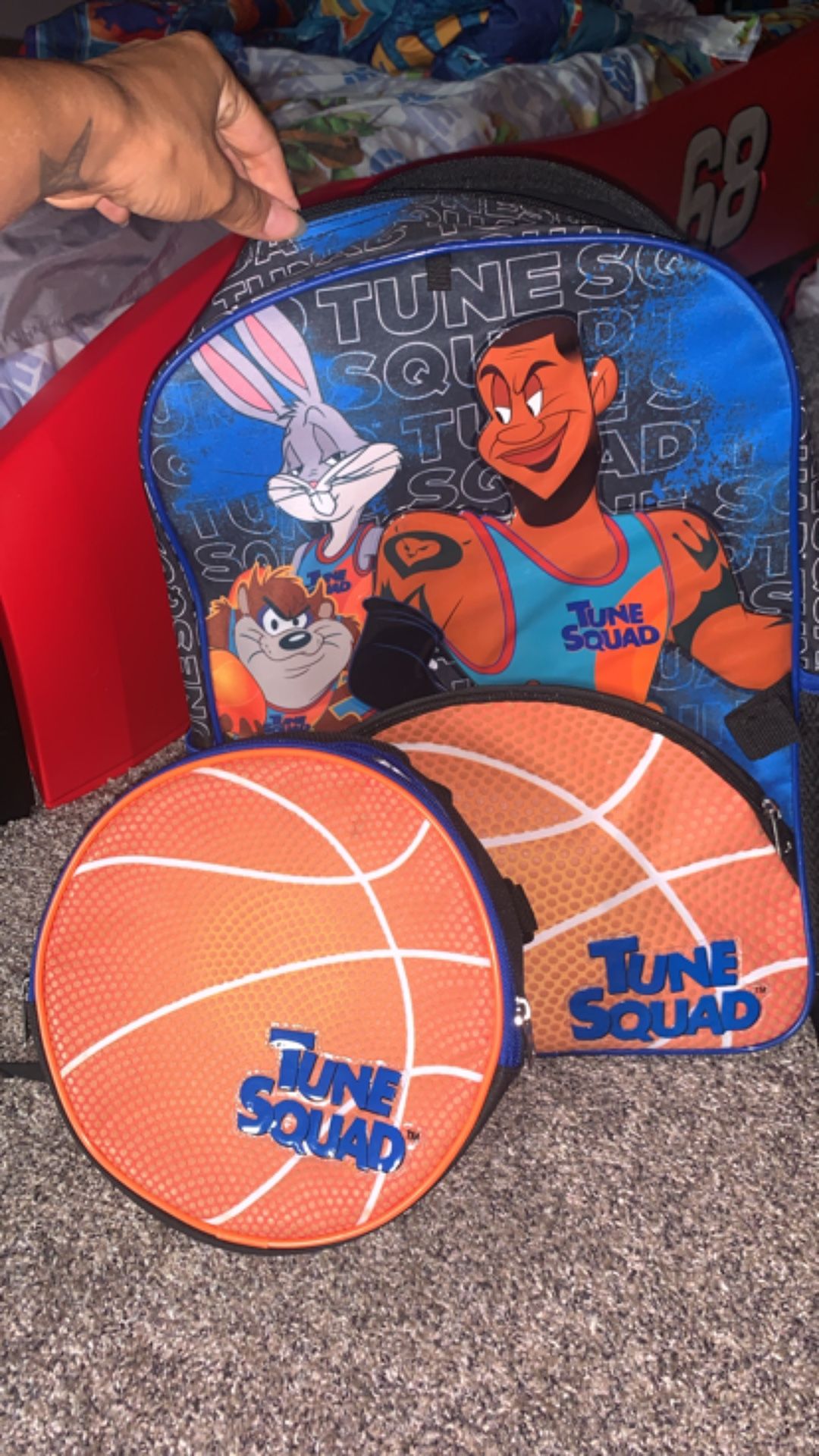 Tune Squad Back Pack With Lunch Box