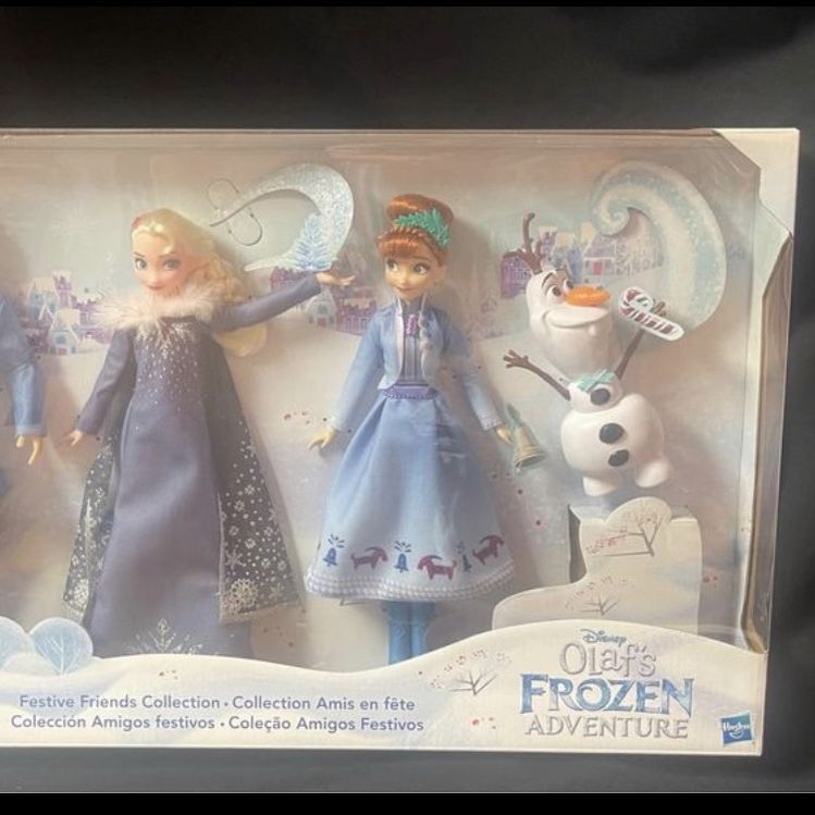 Disney Frozen Festive Friends Collection Elsa Anna Sven Olaf Dolls
