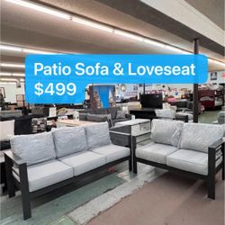 🚛Hot Deal🚛Outdoor Furniture Deep Seat Aluminum Patio Sofa And Patio Loveseat $499, Delivery Available 