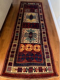 10 x 3.6 antique (1890) Caucasian Kazak rug