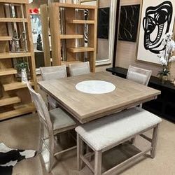 Sale.. Sale...6 pc Transitional Counter Height Dining Table Set in Natural color!!!