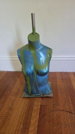 Hand-Painted Female Torso Mannequin with Stand