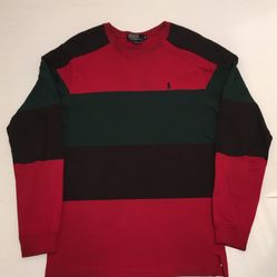 Polo Red/ Green Pony Rugby, Xl ( Custom Fit) 