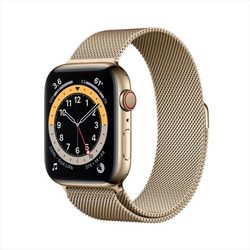 Apple Watch Series 6 with Gold Milanese Loop