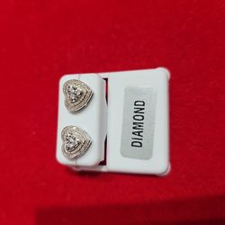 0.45 Ct Diamonds in 925 SILVER Stud EARRINGS