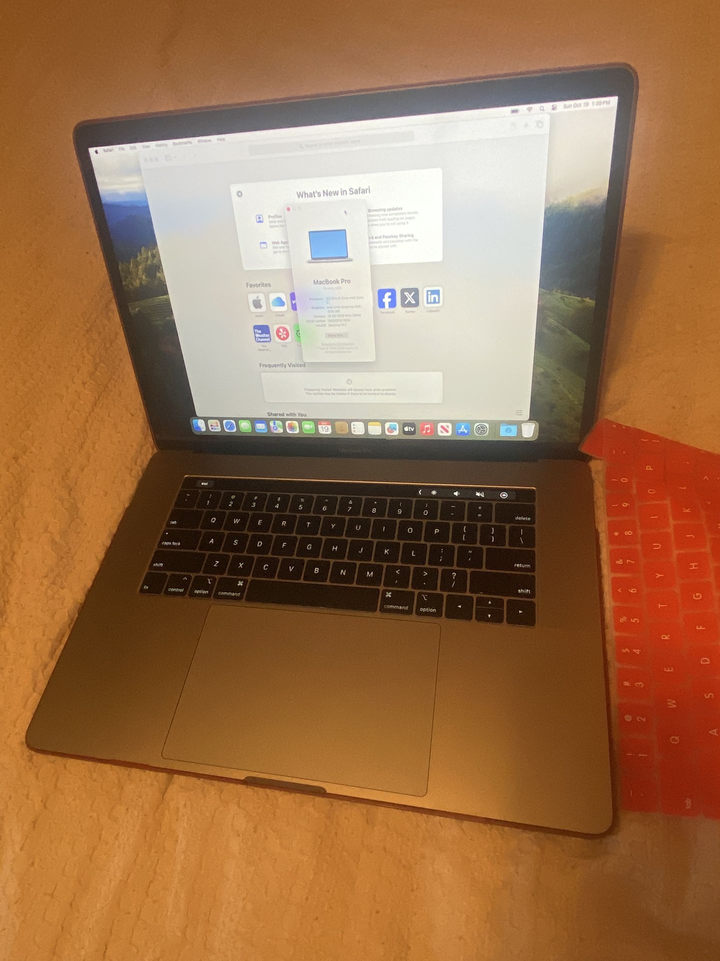 MacBook Pro 256gb 15.4inch 2018