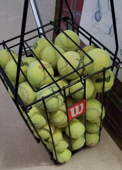 Tennis Balls with Holder Basket