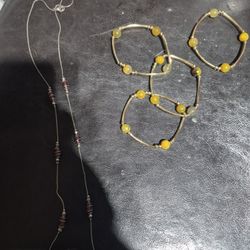 Necklace And Bracelets 4 Used 
